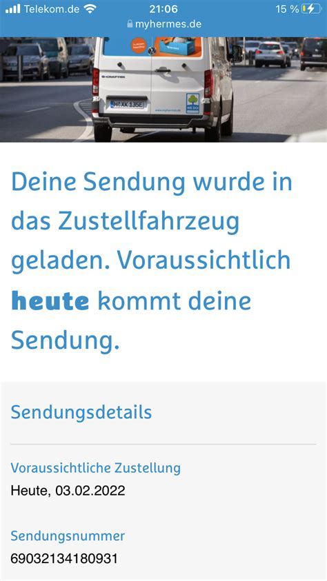 paket hermes versandte nicht.